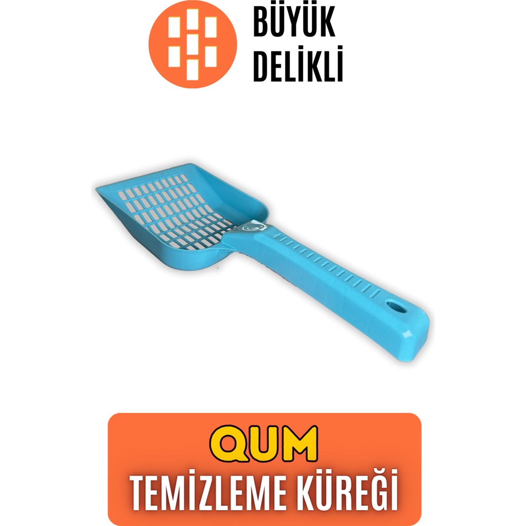 Pawdaz Qum Küreği - Büyük Delikli Büyük Kum Küreği Iri Taneli Kedi Kumları Için (Mavi) - Mavi Diğer Fiyatı
