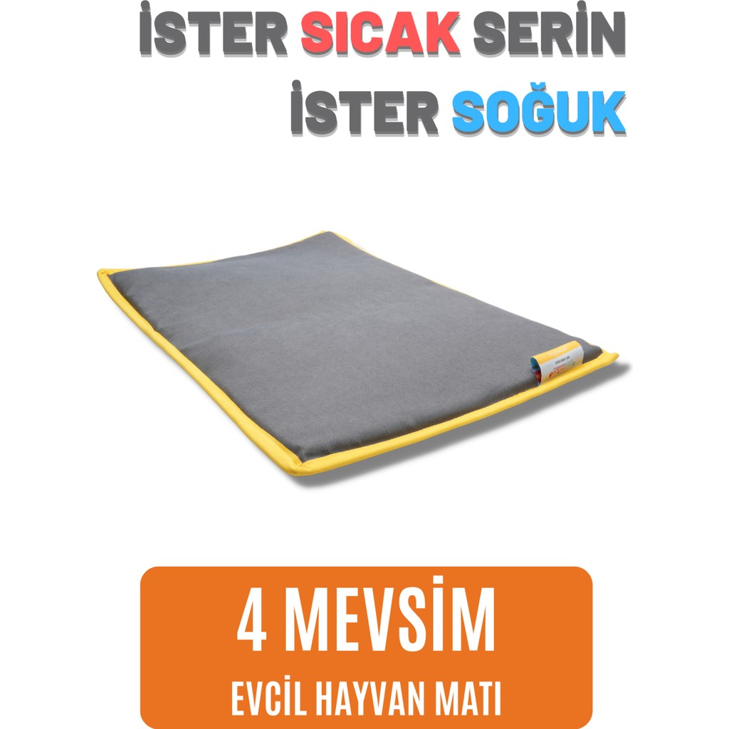pawdaz Serin (60X40CM) - 4 Mevsim Kedi/ Köpek Matı, Sıcak Veya Soğuk Kullanılabilen Minder Yatak - Antrasit Diğer Fiyatı