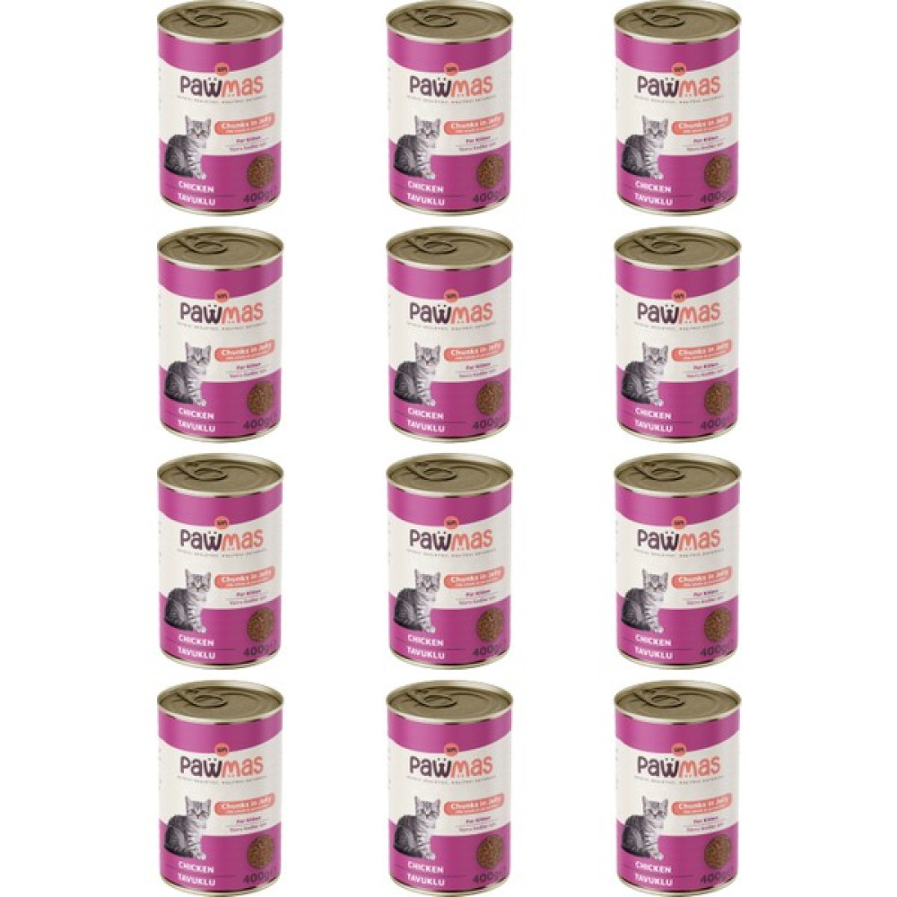 Pawmas Tavuklu Yavru Kedi Konservesi 400 gr x 12 Adet Evcil Hayvan Ürünleri Fiyatı