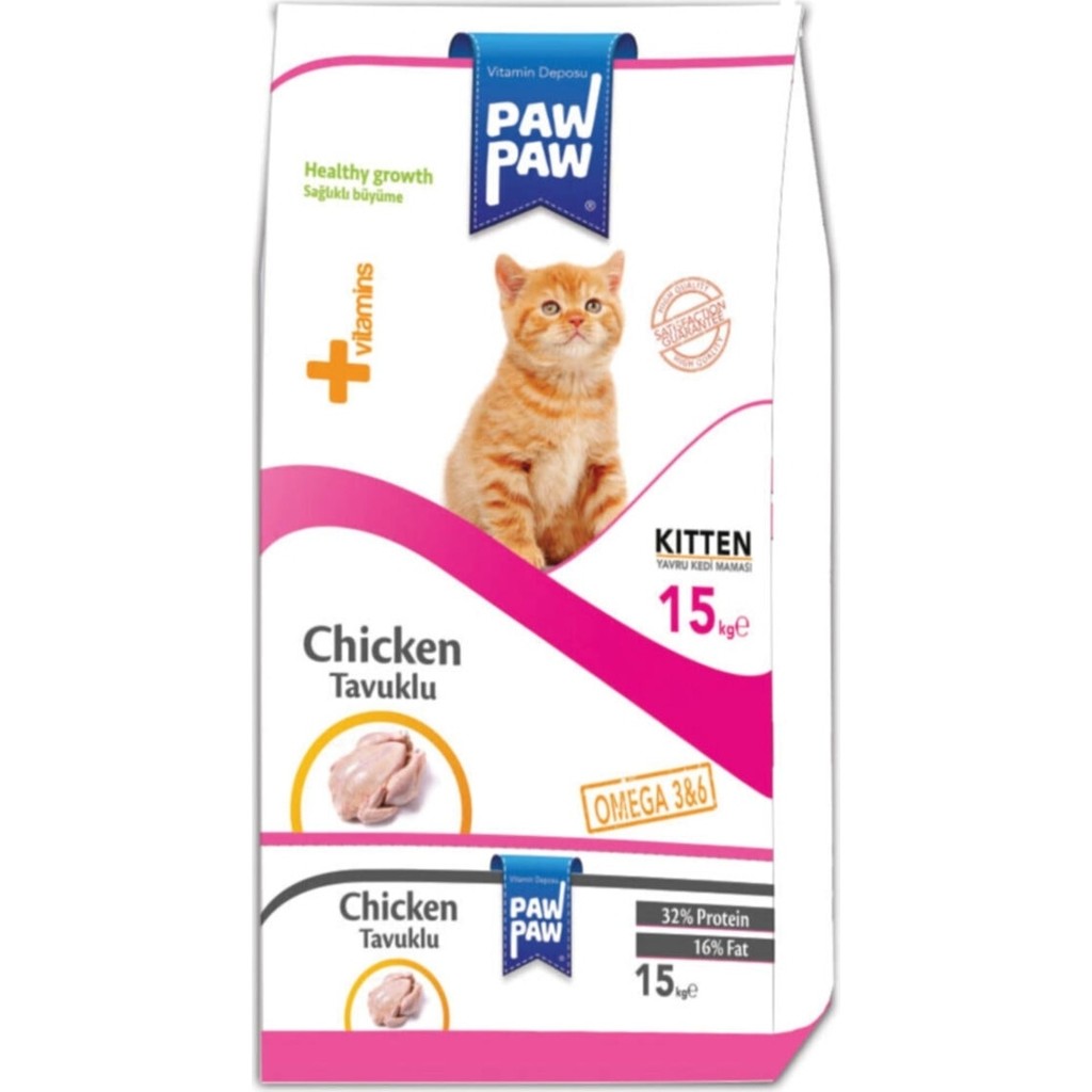 Pawpaw 15 kg Tavuk Etli Yavru Kedi Maması Premium Kalite ile Yavru Kedi Beslenmesi Evcil Hayvan Ürünleri Fiyatı