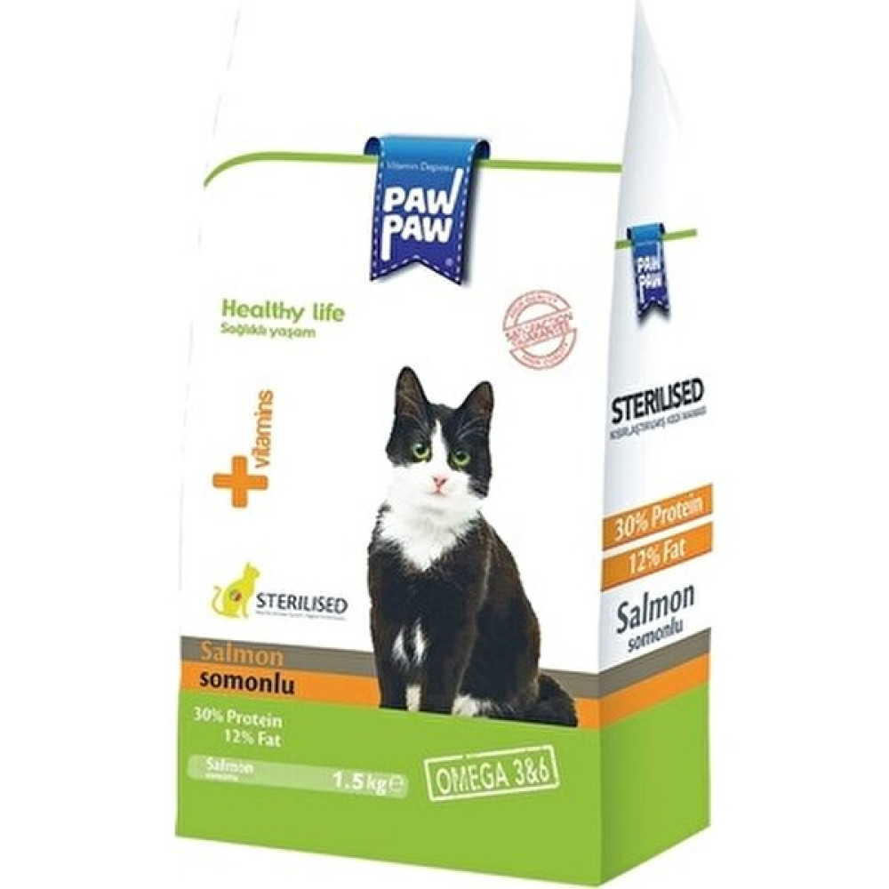 Pawpaw Somonlu Kısırlaştırılmış Yetişkin Kedi Maması 1,5 kg Evcil Hayvan Ürünleri Fiyatı