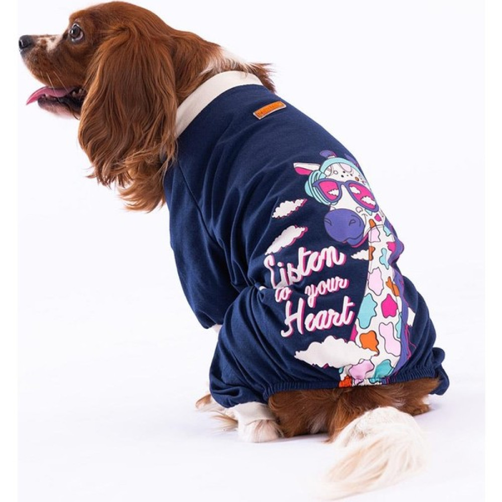 Pawstar Navy Blue Giraffe Küçük Irk Köpek Penye Tulum (2,5 Kg-11 kg Arasına Uygun) - XL Evcil Hayvan Ürünleri Fiyatı