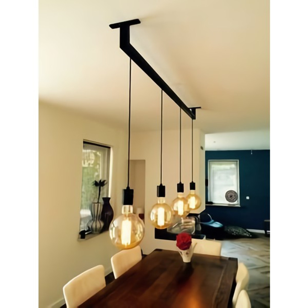 Pay Desing Dekoratif Avize - Mat Siyah - 4'lü Avize Fiyatı