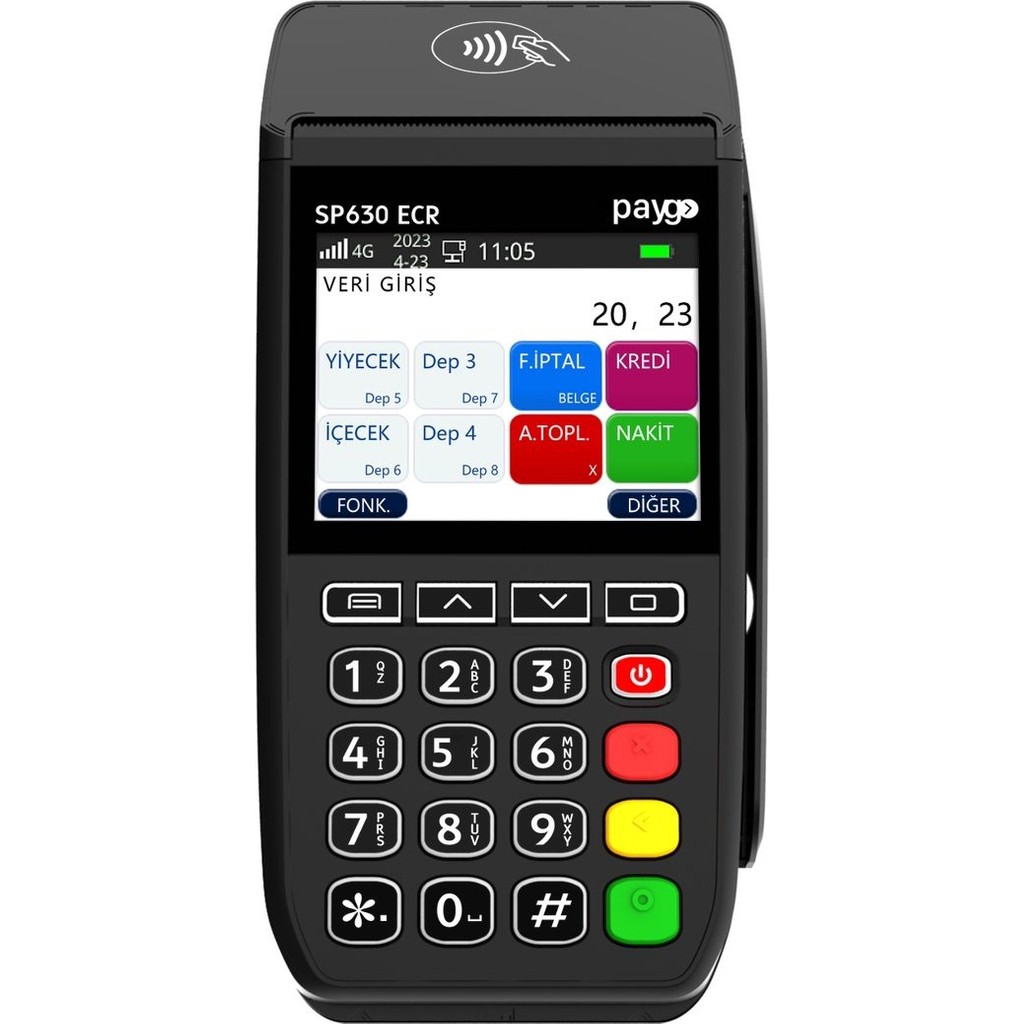 Paygo SP630 Ecr 4G Pro QR Kare Kod ve Temassız Ödeme Özellikli YazarKasaPos Diğer Fiyatı