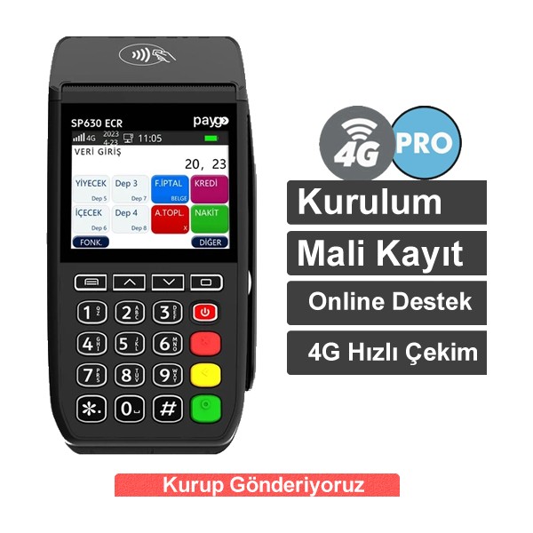 Paygo SP630 Pro 4G Yazarkasa Hızlı Çekim Özelliği ile Mobil Taşınabilir Cihaz Diğer Fiyatı