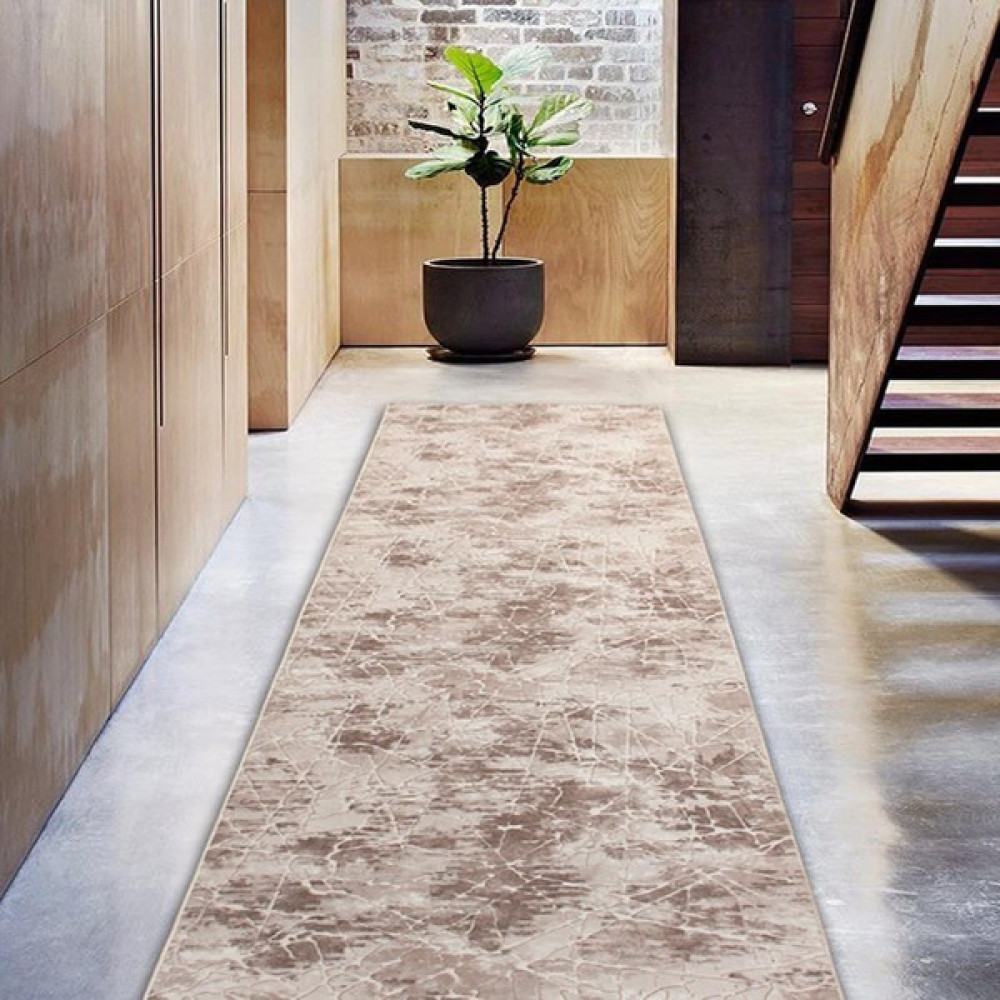 Payidar Kaymaz Dod Taban Yıkanabilir 80 x 50 cm Desen 1083 Bej - Vizon Kesme Yolluk Halı Yolluk Fiyatı