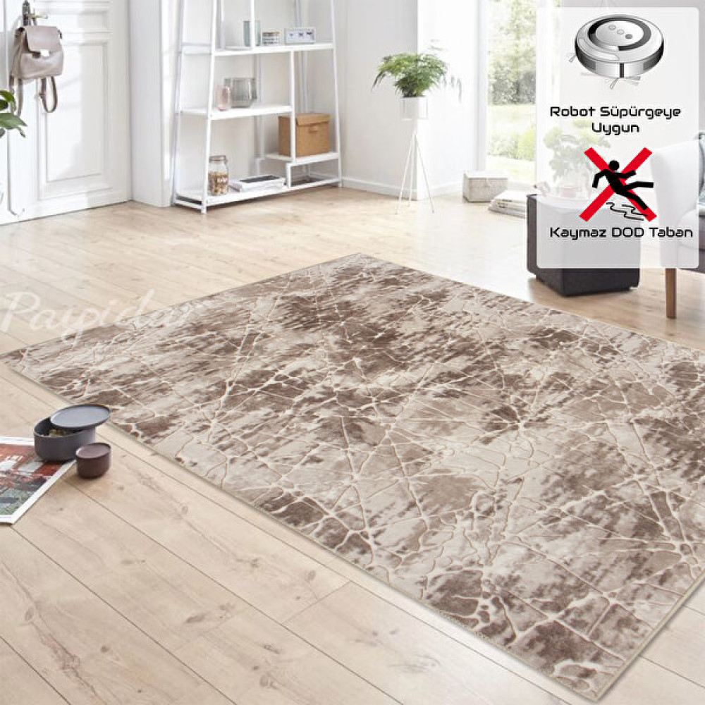 Payidar Yıkanabilir Kaymaz Taban Desen 1083 Vizon 80 x 150 cm Dijital Baskı Halı Salon Halısı Fiyatı