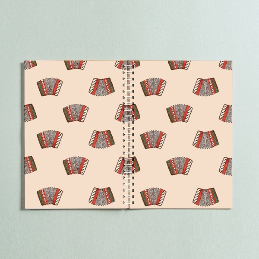 Paytak Moda A5 Akordiyon Müzik Aleti Tasarım Spiralli 96 Yaprak Çizgisiz Defter PYTKDT0201 Spiralli Defter Fiyatı