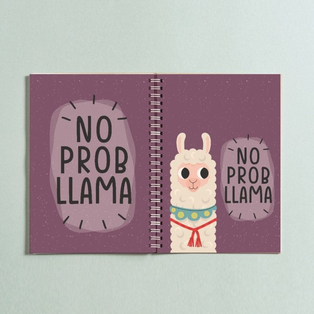 Paytak Moda A5 Lama No Problama Tasarım Spiralli Çizgisiz Defter PYTKDT0262 Spiralli Defter Fiyatı