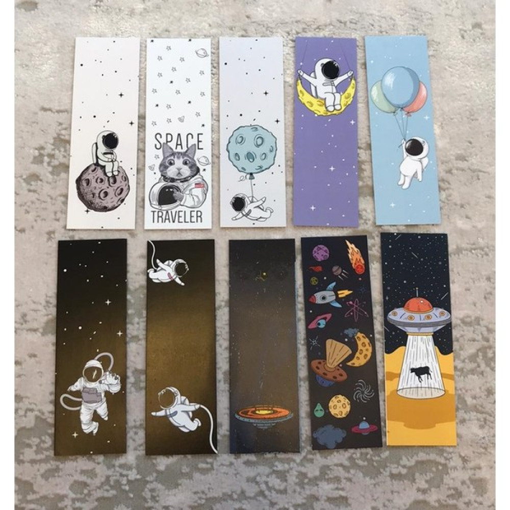 Paytak Moda PYTKKAYR0016 Astronot Uzaylı Ufo Karışık Desenli Kitap Ayraç Seti 10'lu Defter & Kağıt Ürünleri Fiyatı