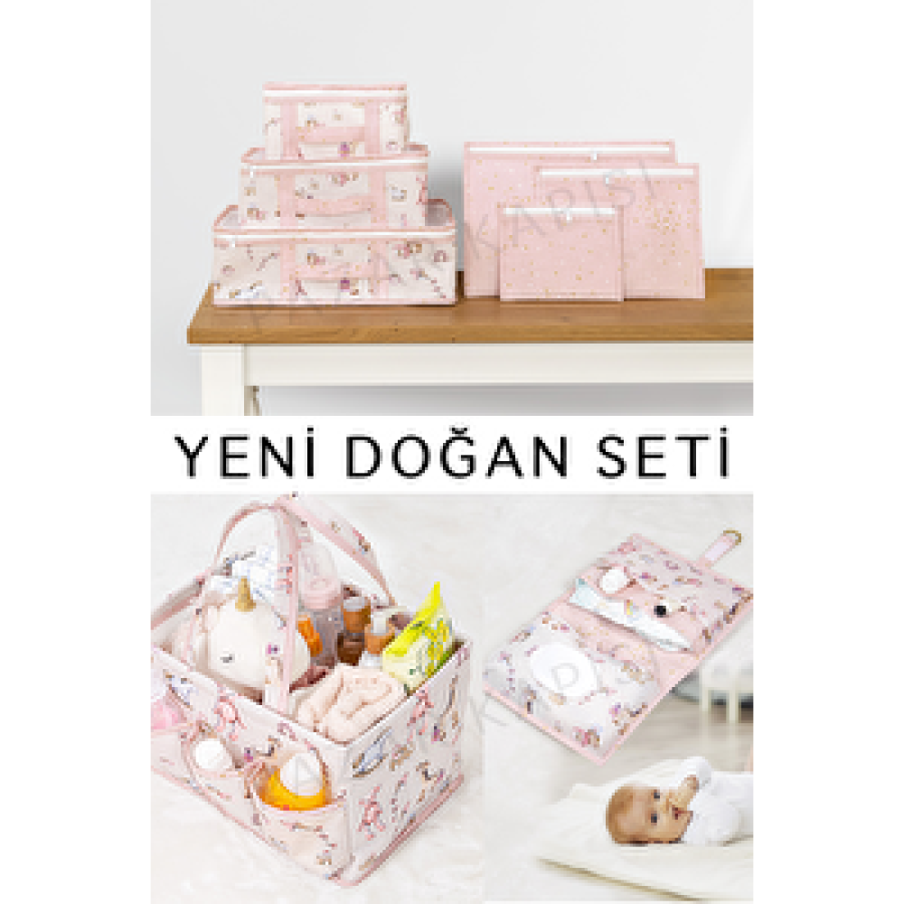 Pazar Kapısı Baby Yeni Doğan Seti - Bavul Organizer , Bakım Ve Alt Bakım Çantası Pembe Hurç Fiyatı