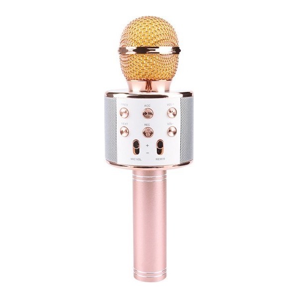 Pazariz WS-858 Bluetooth Karaoke Mikrofon Hoparlör - Rose Gold Bluetooth Hoparlör Fiyatı