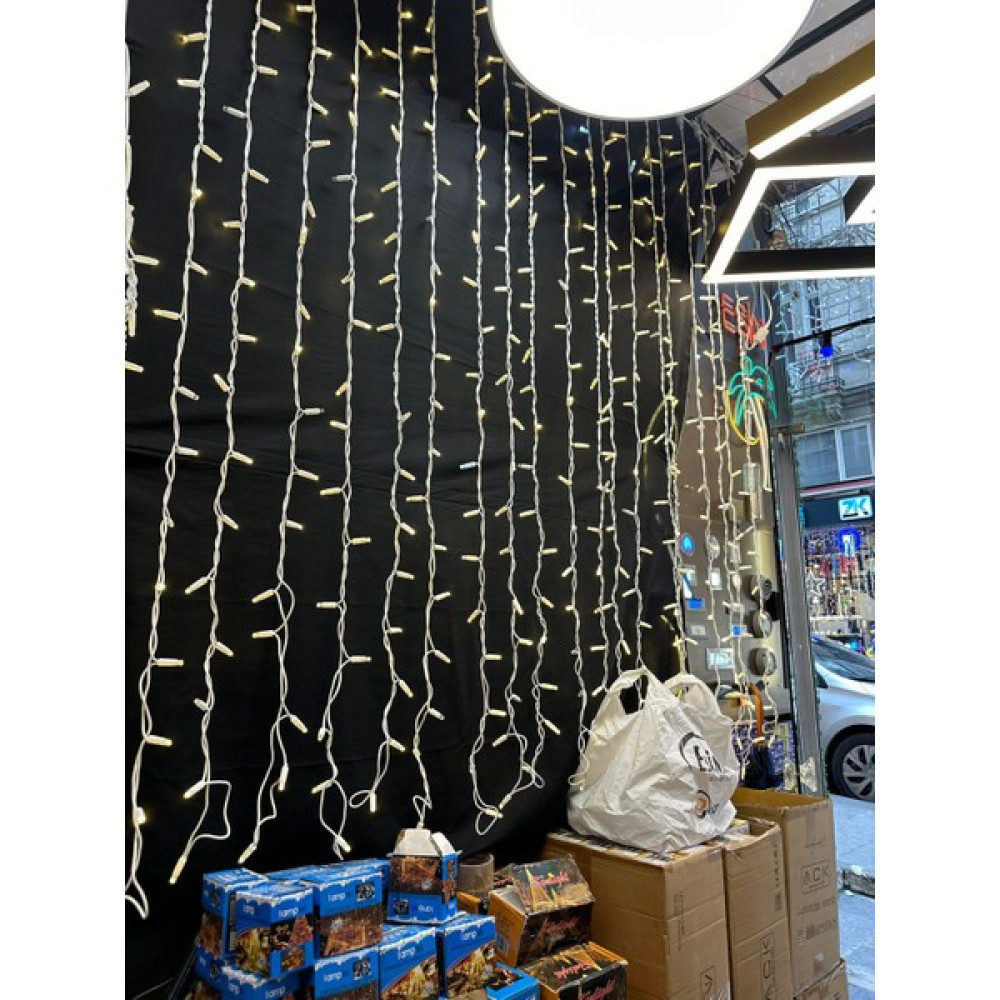 pazarshops Dış Mekan Saçak LED Şerit LED 2*2 Metre 512 Ledli Fişli Şeffaf Kablo Gün Işığı Led Aydınlatmalar Fiyatı