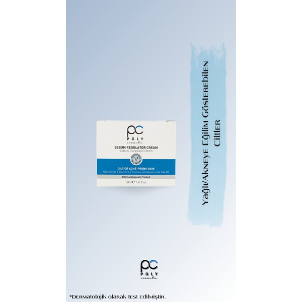 PC Poly Cosmetic Sebum Düzenleyici Krem - Sivilce ve Akne Karışıtı Günlük Bakım Kremi 50 ml - Yüz Kremi 1 Akne ve Sivilce Bakımı Fiyatı