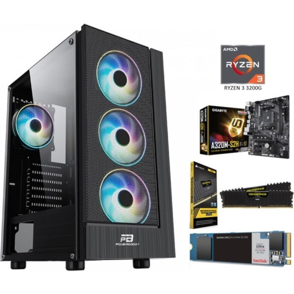 Pcbox Apu Amd Ryzen 2200G Işlemci - 16GB Ddr4 Ram - 250GB M2 SSD - Freedos - Masaüstü Bilgisayar Oto Boyaları Fiyatı