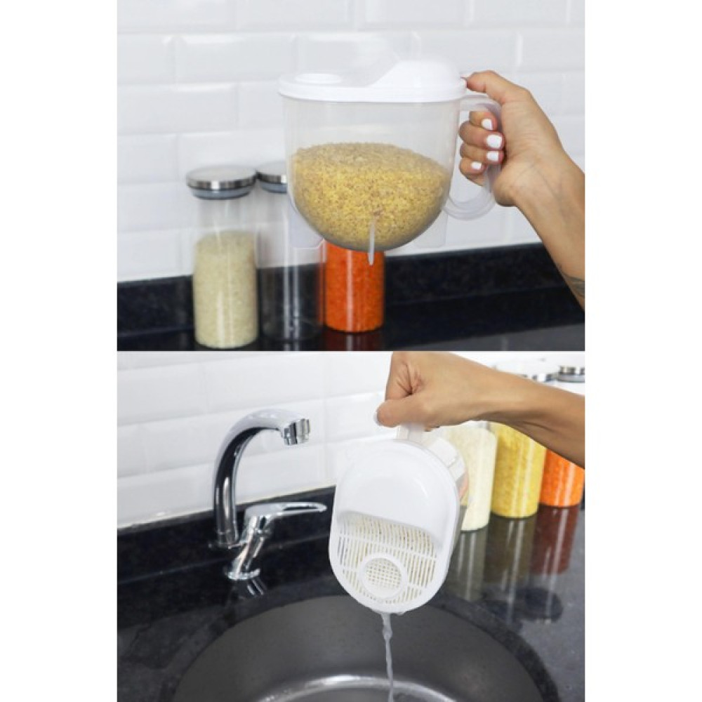 Pd Home Pirinç Süzgeci 1 Litre Antrasit - Yıkama, Süzme ve Ölçülü Süzgeç Mutfak Gereçleri Fiyatı