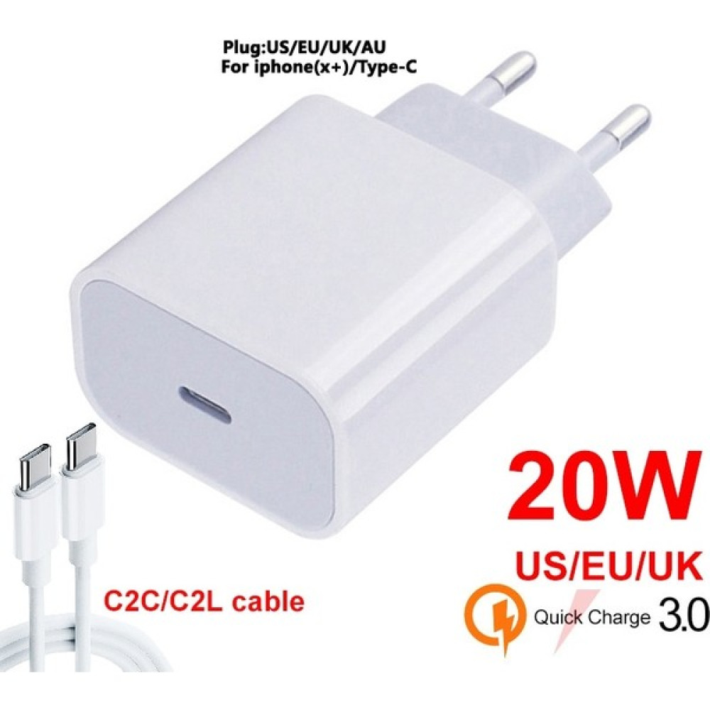 Pdrplnt Apple iPhone 12 11 Pro iPad Mini Samsung S20 Ultra Not 20 10 USB Hızlı Şarj Adaptörü Için 20W Pd Qc3.0 Hızlı Şarj Cihazı (Yurt Dışından) - NA Cep Telefonu Şarj Cihazı Fiyatı