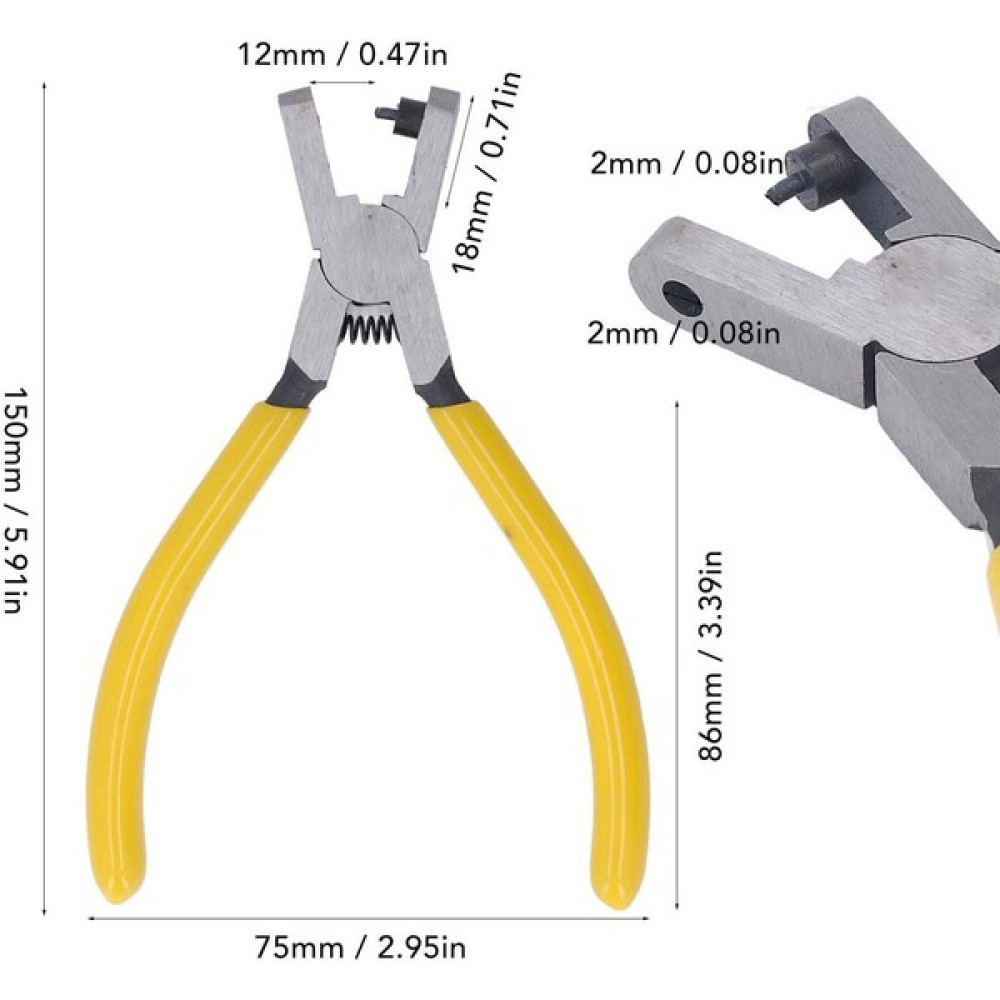 Pdrplnt Watch Band Punch Pense, Kemer Delgeç 5.91IN Rahat El Duygusu Güçlü Delici Güç Plastik Saplı Kart Için Hangtag'ler (Yurt Dışından) Alet Çantası & Dolabı Fiyatı