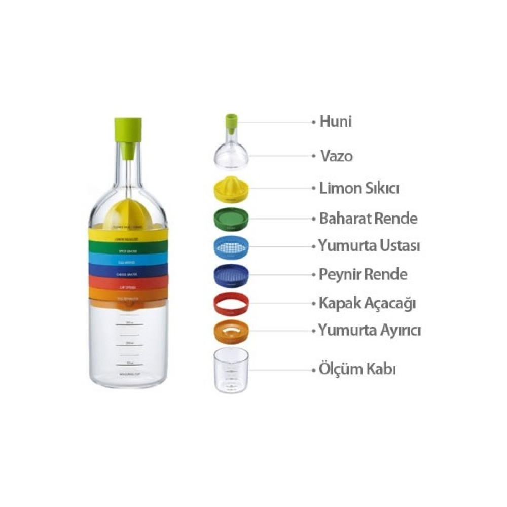 Peak Bays 8 Bin Tools Şişe Şeklinde Mutfak Seti (8 Parça) Mutfak Gereçleri Fiyatı