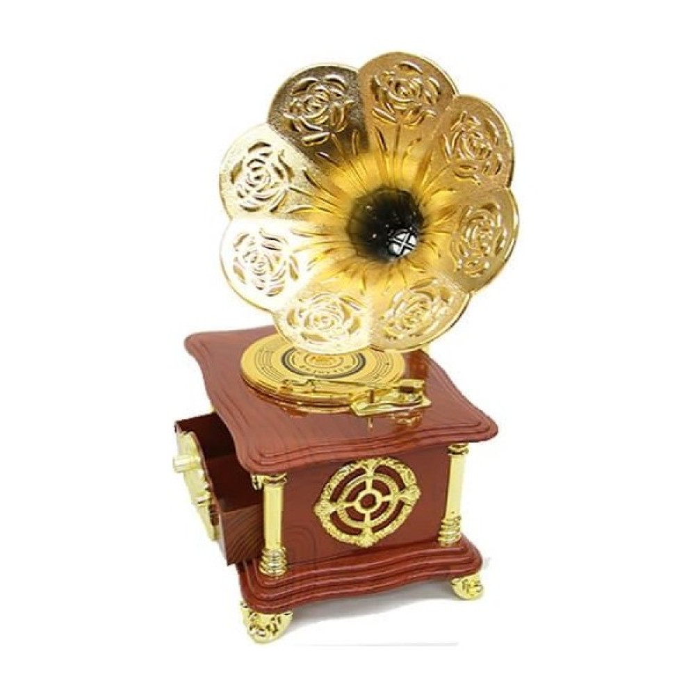 Peanelife Gramofon Ayaklı Müzikli Vintage Müzik Kutusu Hediyelik Hediyelik Eşya Fiyatı
