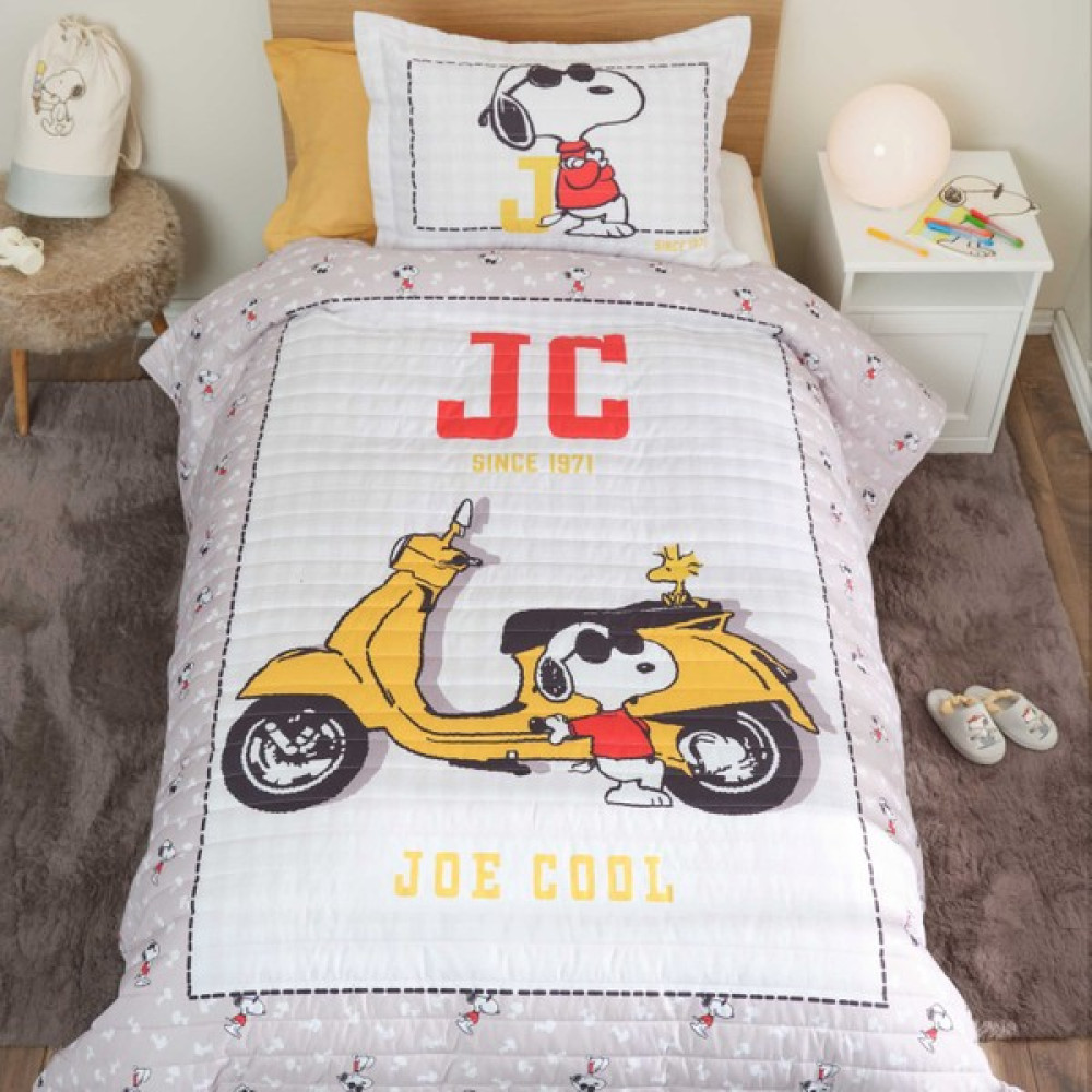 Peanuts By Karaca Home Joe Cool Bej Tek Kişilik Yatak Örtüsü - 180 x 230 cm - Renkli Yatak Örtüsü Fiyatı