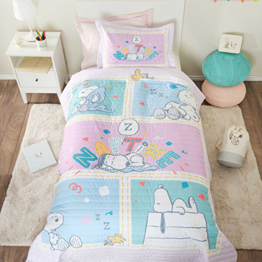 Peanuts By Karaca Home Nap Time Lila Tek Kişilik Yatak Örtüsü - 180 x 230 cm - Renkli Yatak Örtüsü Fiyatı