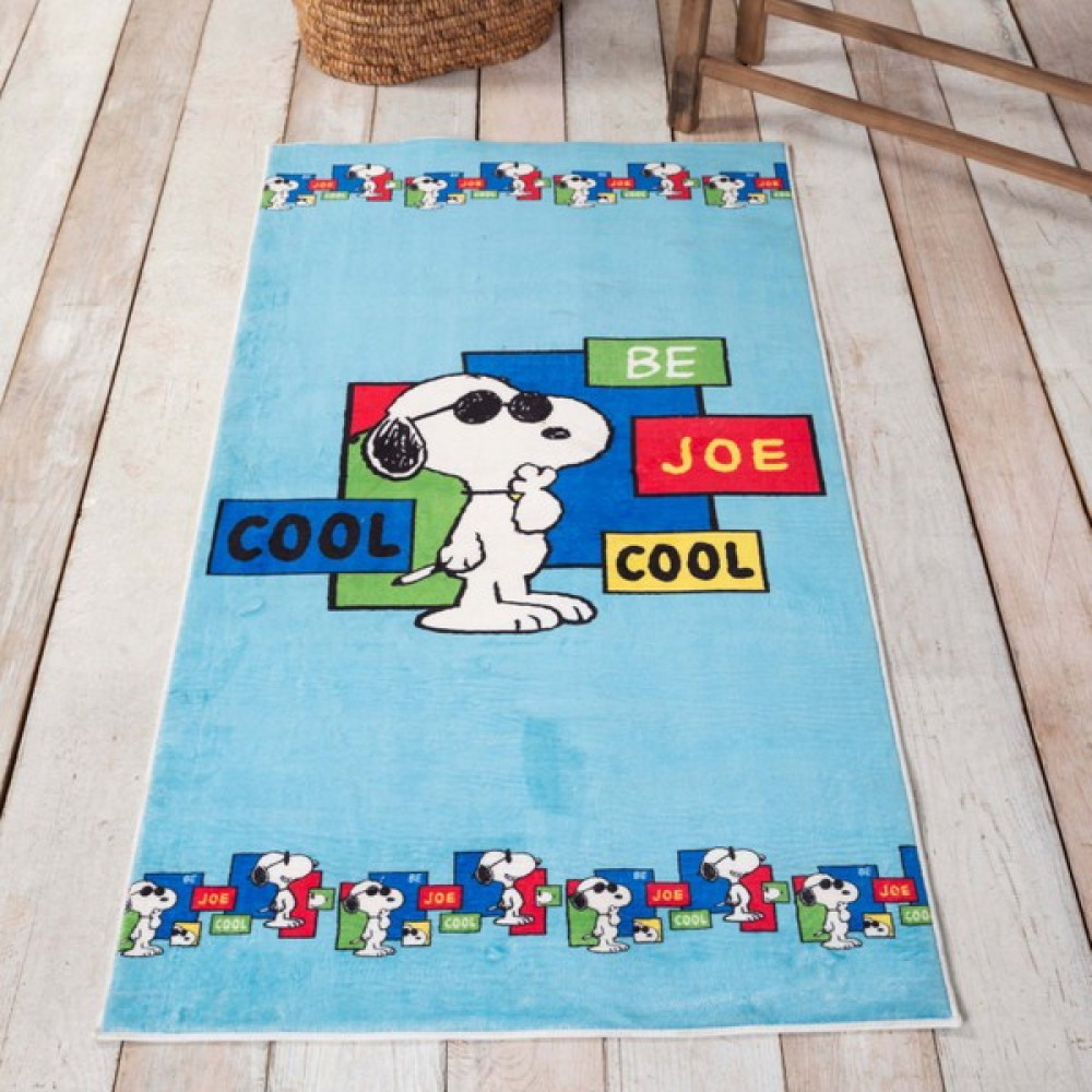 Peanuts By Karaca Home Snoopy Cool Ekstra Yumuşak Çocuk Halısı 80X150 cm - 80 x 150 cm - Mavi Salon Halısı Fiyatı