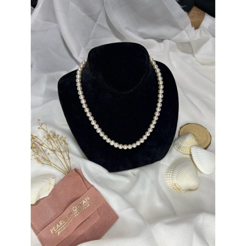 Pearls In Ocean Tatlı Su İncisi Beyaz Renk Gerçek Inci Kolye Classic Serisi 344 İnci Kolye Fiyatı