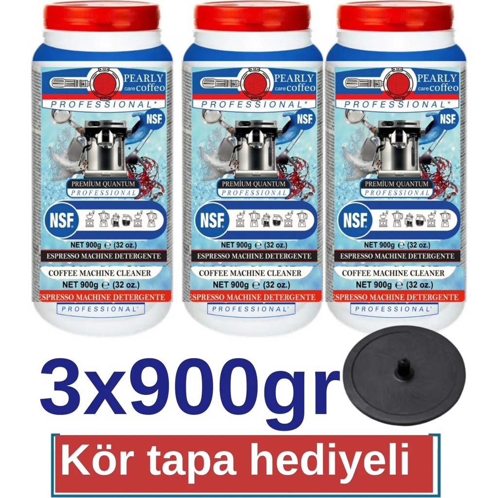 Pearly Care Coffeo Espresso Kahve Makinesi Temizleme Deterjanı 3'lü Set 900 gr Dayanıklı Yapı Kahve Makineleri Fiyatı
