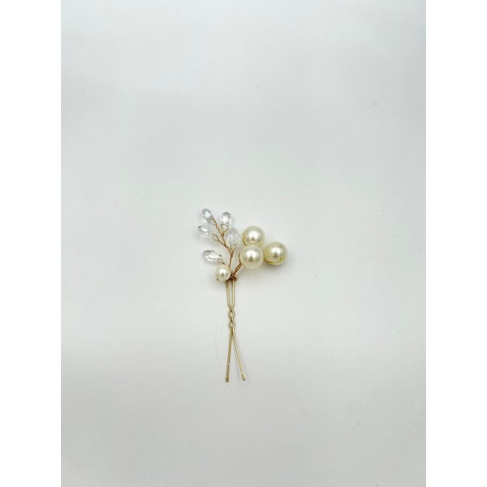 Pearly Handmade Beyaz Taşlı Inci Gold Firkete Topuz Tokası Toka, Taç & Saç Bandı Fiyatı