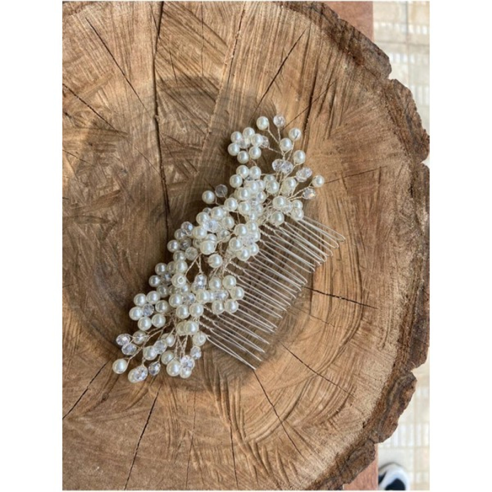 Pearly Handmade Gelin Saç Aksesuarı Kristal Inci Tarak Toka Kına Nişan Düğün Tokası Toka, Taç & Saç Bandı Fiyatı