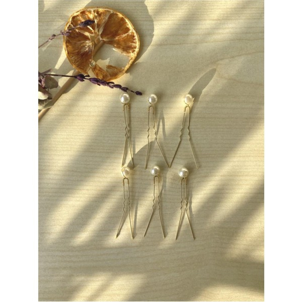 Pearly Handmade Inci Gold Firkete Set 6 Adet Mini Inci Topuz Tokası Toka, Taç & Saç Bandı Fiyatı