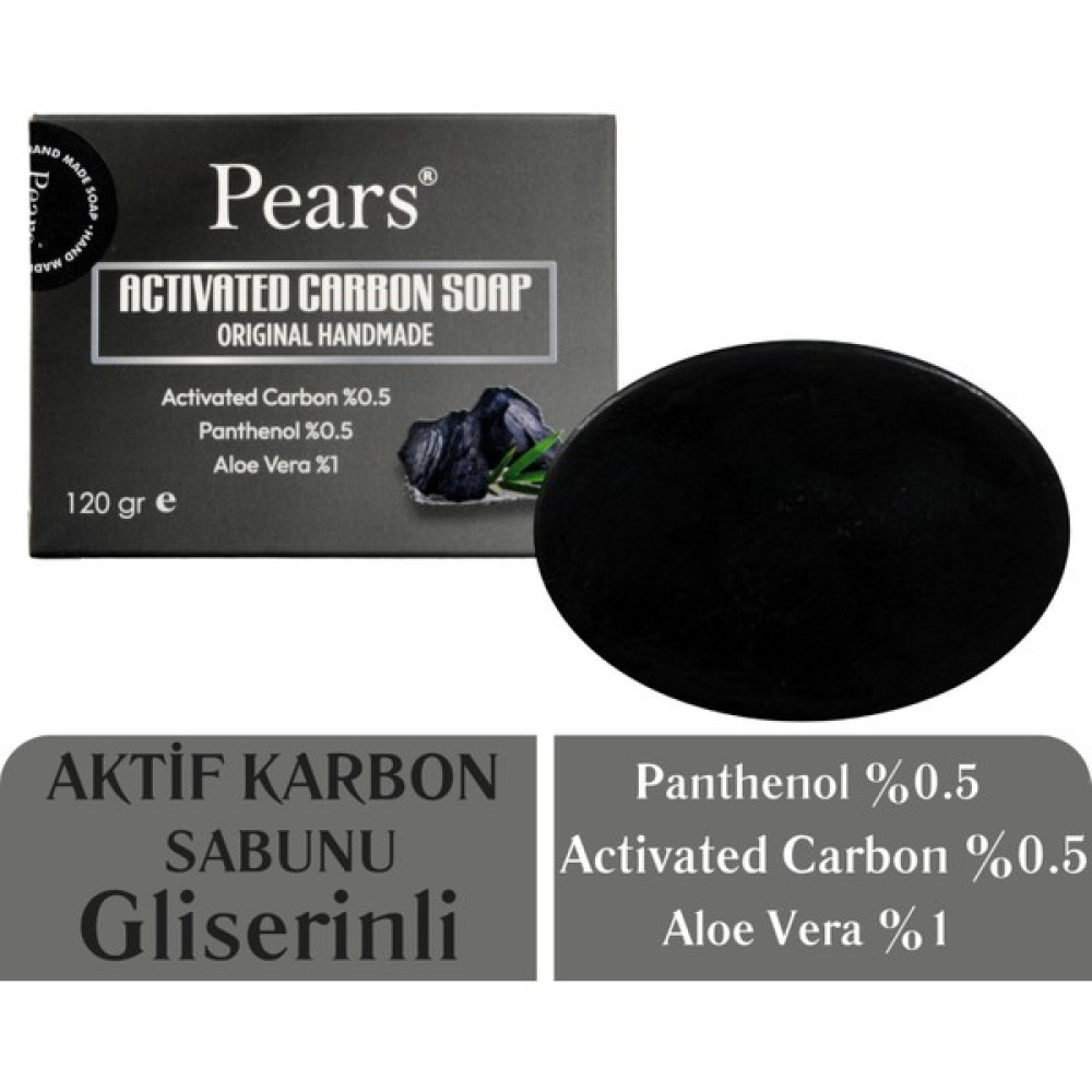 Pears Gliserinli Aktif Karbon Sabunu Beyazlatıcı 120 gr - Activated Carbon Soap With Glycerine 120GR Oto Boyaları Fiyatı