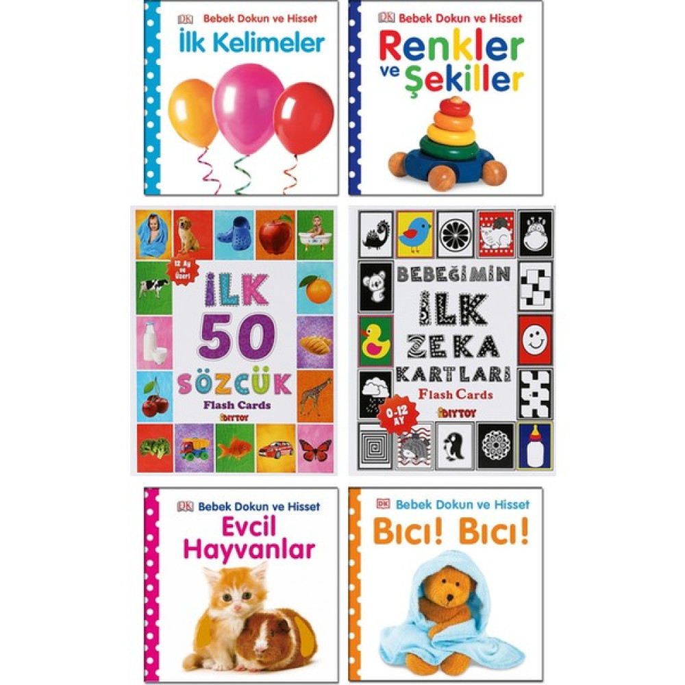Pearson Çocuk Kitapları - Diytoy Ilk 50 Sözcük + Diytoy Bebeğimin Ilk Zeka Kartları + Bebek Dokun Hisset Ciltli Kitaplar ( Renkler ve Şekiller + Il... Okul Öncesi Eğitici & Öğretici Kitaplar Fiyatı