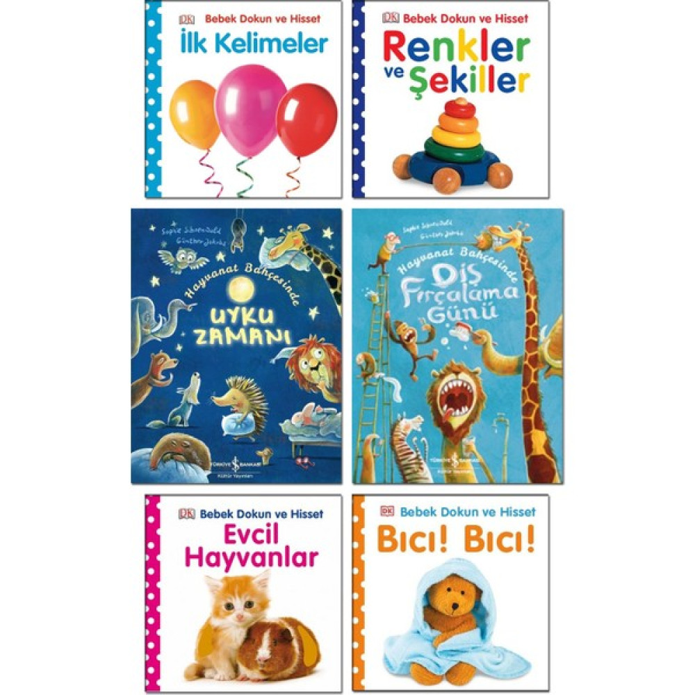 Pearson Çocuk Kitapları - Hayvanat Bahçesinde Uyku Zamanı + Diş Fırçalama Günü + Bebek Dokun Hisset Ciltli Kitaplar ( Renkler ve Şekiller + Ilk Kel... Okul Öncesi Eğitici & Öğretici Kitaplar Fiyatı