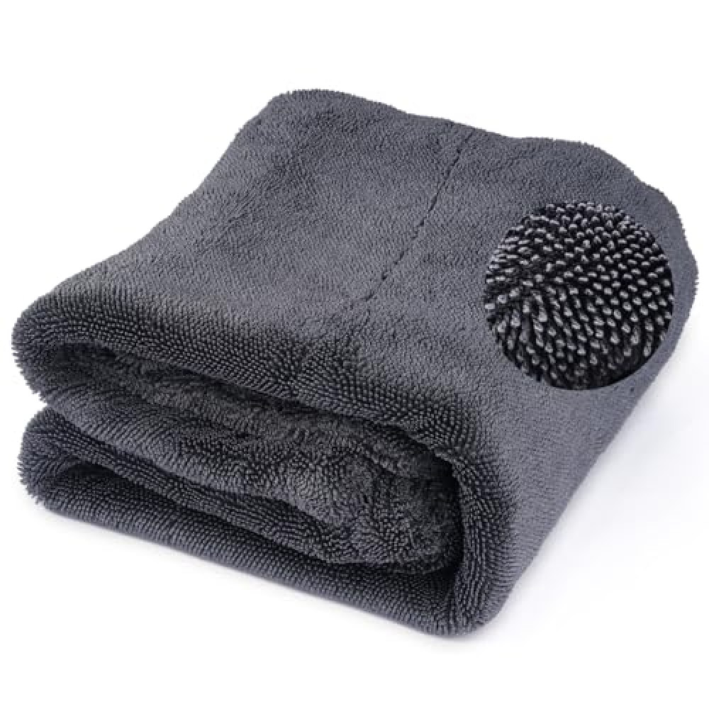 PEASUG Microfiber Towels for Cars, Double Sided Car Drying Towel Detailing Wash Extra Large Super Absorbent Mega Cleaning Cloth, 1200GSM Microfiber Drying Towels for Cars, 36 x 24 inch Black Car Cleaning Cloths Fiyatı