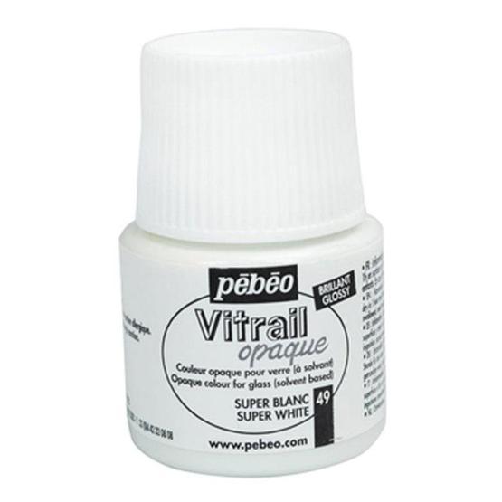Pebeo 49 Beyaz 45 ml Vitrail Opak Cam Boyası Cam Boyası Fiyatı