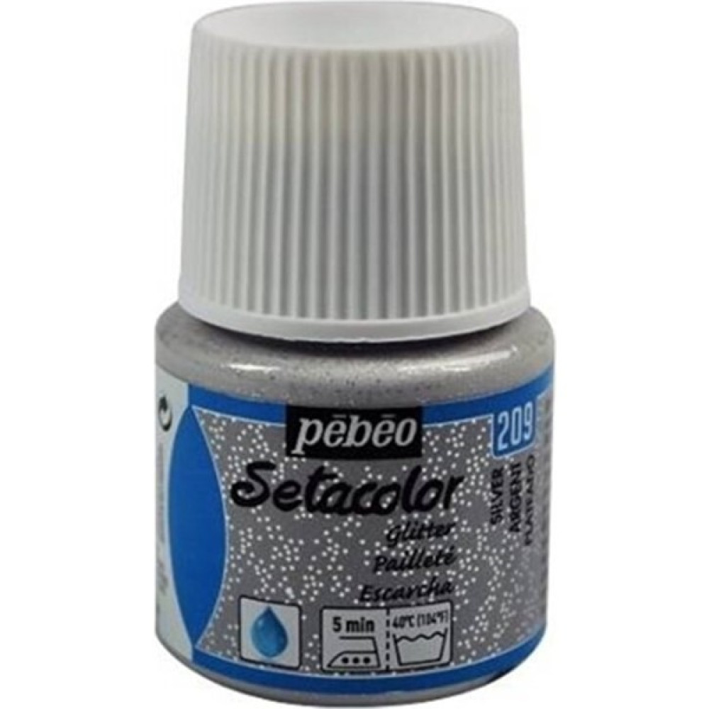 Pebeo Setacolor Glitter Transparan Kumaş Boyası 45ML Şişe - 209 Silver Oto Boyaları Fiyatı