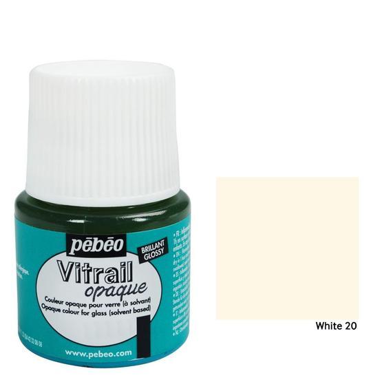 Pebeo Vitrail White 5164 45 ml Cam Boyası