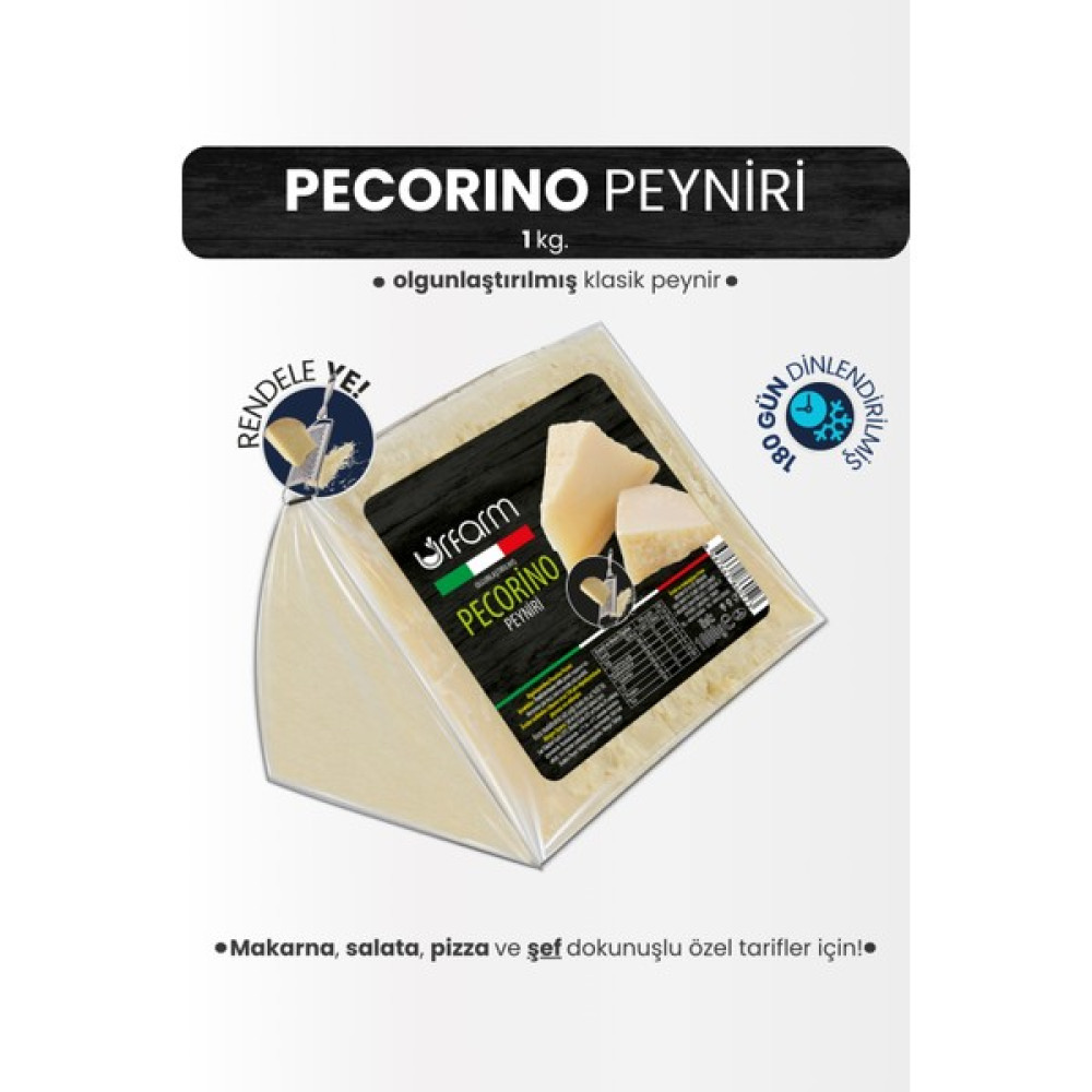 Pecorino Peyniri 1 Kg. - Klasik Italyan Peyniri - Olgunlaştırılmış Parmesan Tarzı Peyniri - 1 kg Diğer Fiyatı