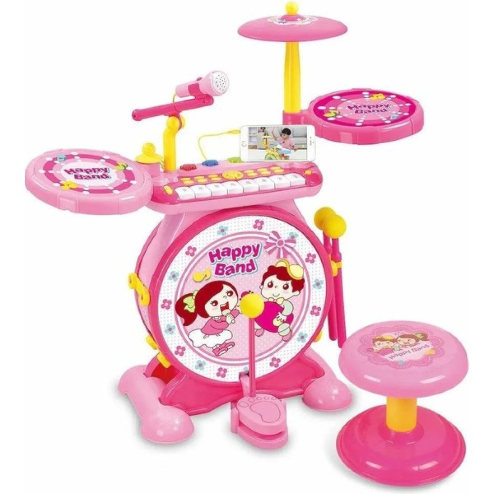 Peda Toy 24 Tuşlu Piyano Bateri Müzik Seti Mikrofonlu Çocuklar Için Pembe - Renkli Eğitici Oyuncak Fiyatı