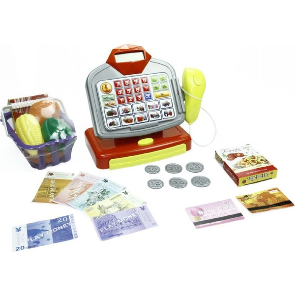 Peda Toy Mikrofonlu Işıklı ve Sesli Oyuncak Kasa Yazar Kasa Oyuncak Market Kasası Gri Eğitici Oyuncak Fiyatı