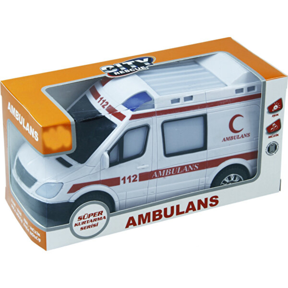 Peda Toy Sirenli Işıklı ve Sesli Ambulans Pilli Araba Oyuncak Ambulans Oyuncak Araç Fiyatı