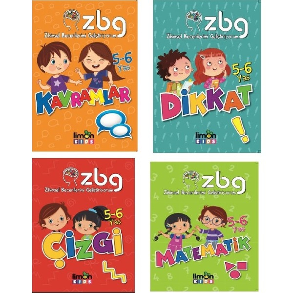 Pedagog Onaylı 5-6 Yaş Zihinsel Beceri Geliştirme Seti - 4 Kitap Zihinsel Gelişim Kitapları Fiyatı