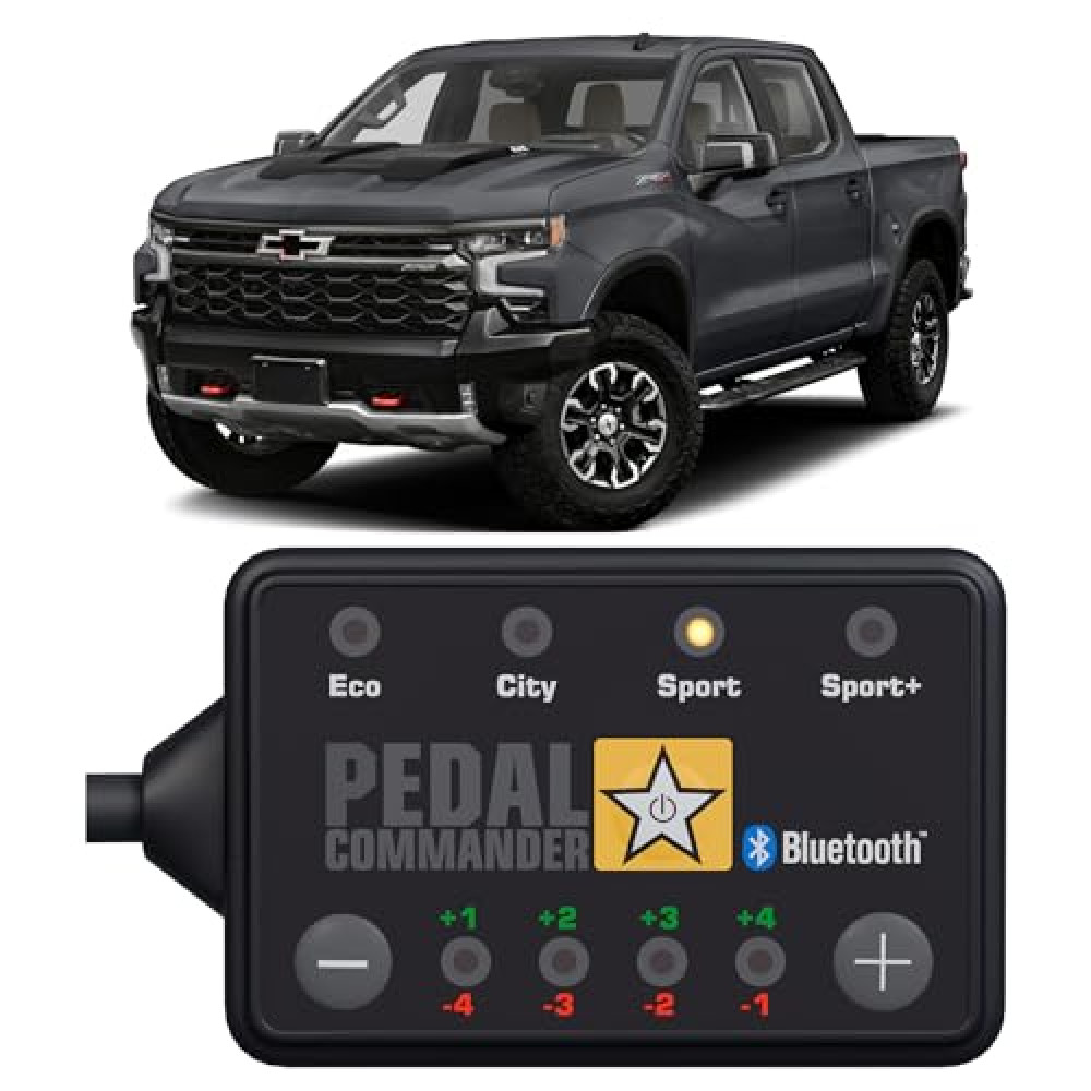PEDAL COMMANDER for Chevrolet Silverado 2020-2025 Throttle Response Controller Fits: 4th Gen, 2500, 3500, LT, LTZ, RST, WT, High Country 2.7L 3.0L 4.3L 5.3L EcoTec3 Vortec Duramax V6 V8