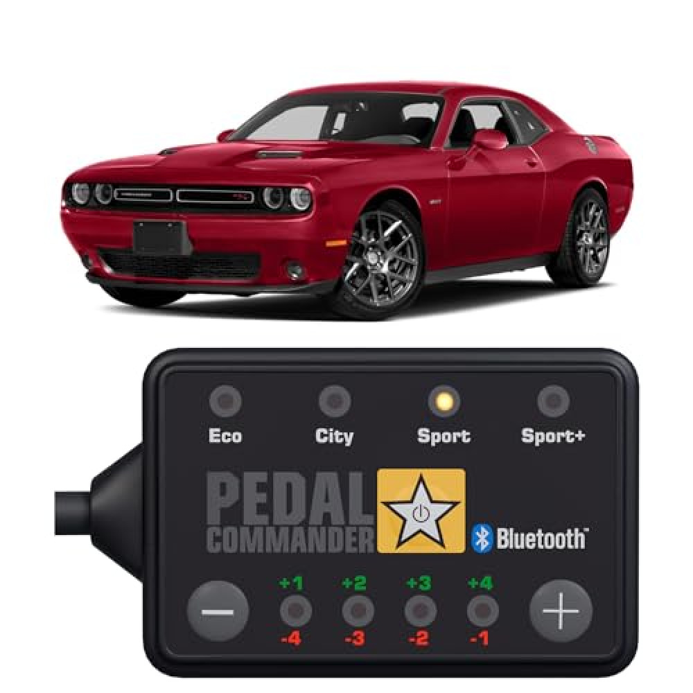 PEDAL COMMANDER for Dodge Challenger 2008-2023 Throttle Controller - 36 Drive 4-Mode, Plug And Play, BT Enabled, Anti-Theft Mode, Performance Upgrades, Dodge Challenger Accessories