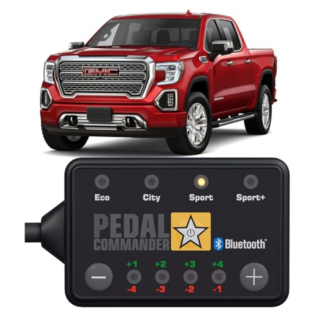 PEDAL COMMANDER for GMC Sierra 1500 2019-2025 Throttle Controller Fits: 5th Gen, 2.7L Turbo 4.3L V6 3.0L Duramax 5.3L V8 6.2L V8 SLE, SLT, Denali, Elevation, AT4, AT4X, Ultimate, Sierra Truck Parts