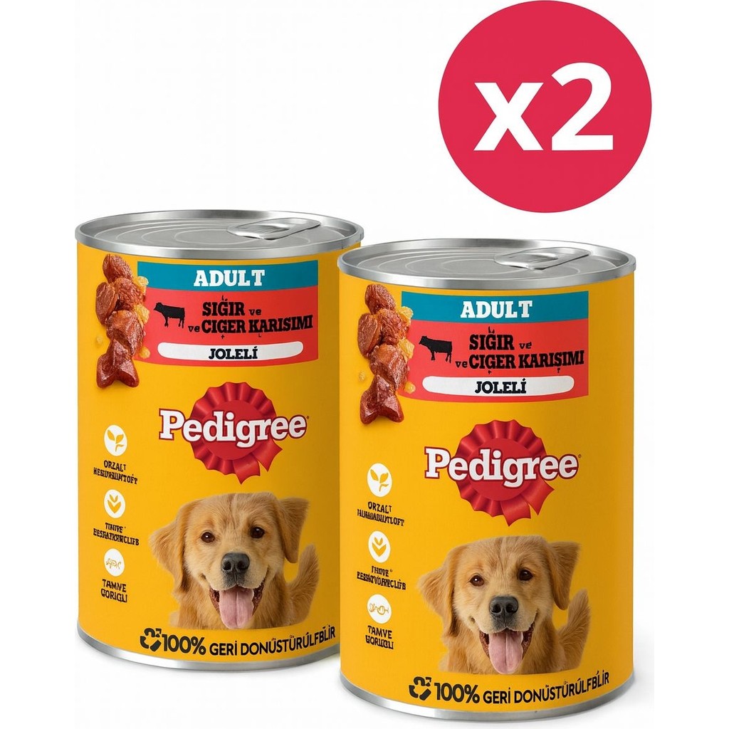 Pedigree Sığırlı Konserve Yaş Köpek Maması 400 G 2 Adet Evcil Hayvan Ürünleri Fiyatı
