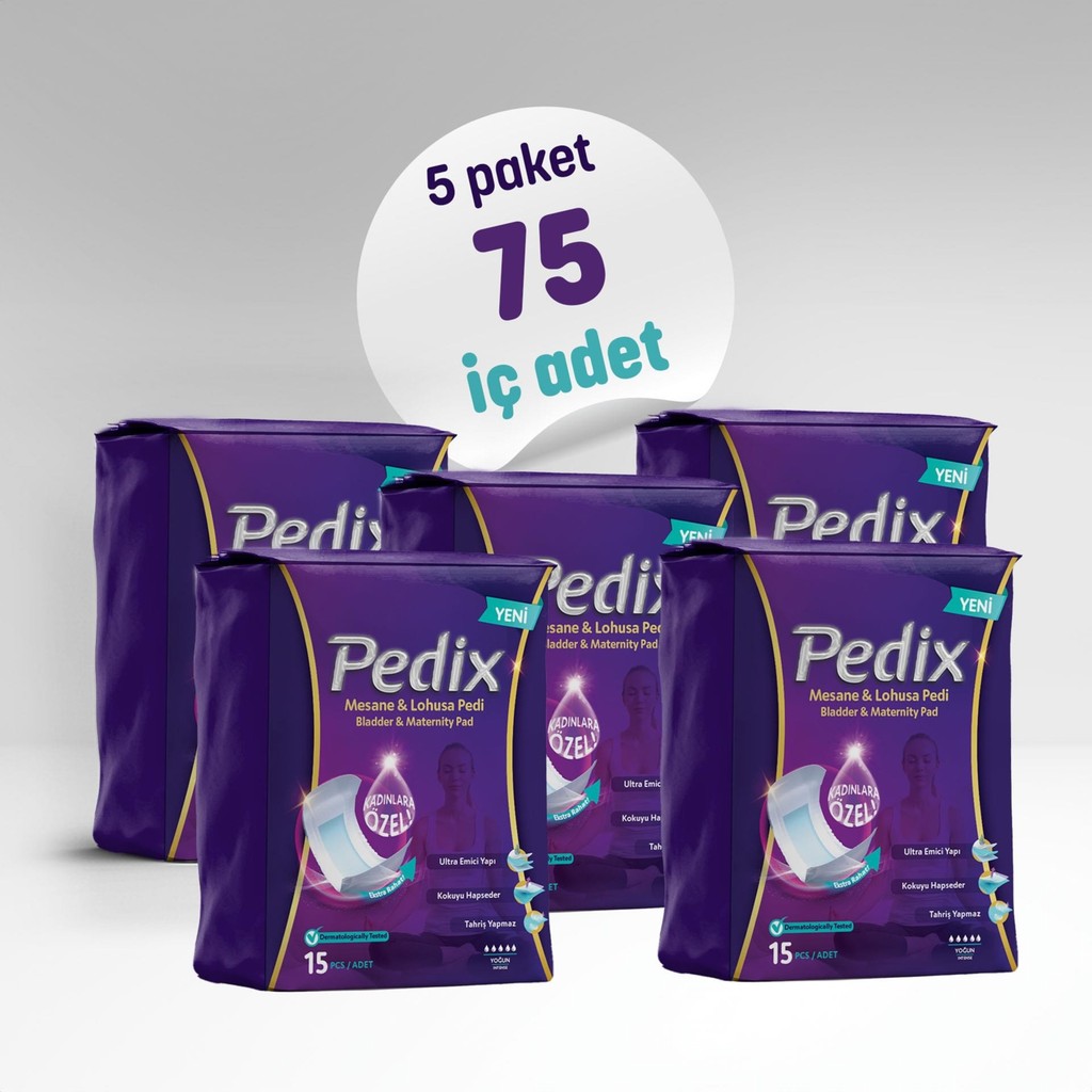 Pedix Kadın Mesane ve Lohusa Pedi (Yoğun)  75 Adet - M - Beyaz Diğer Fiyatı