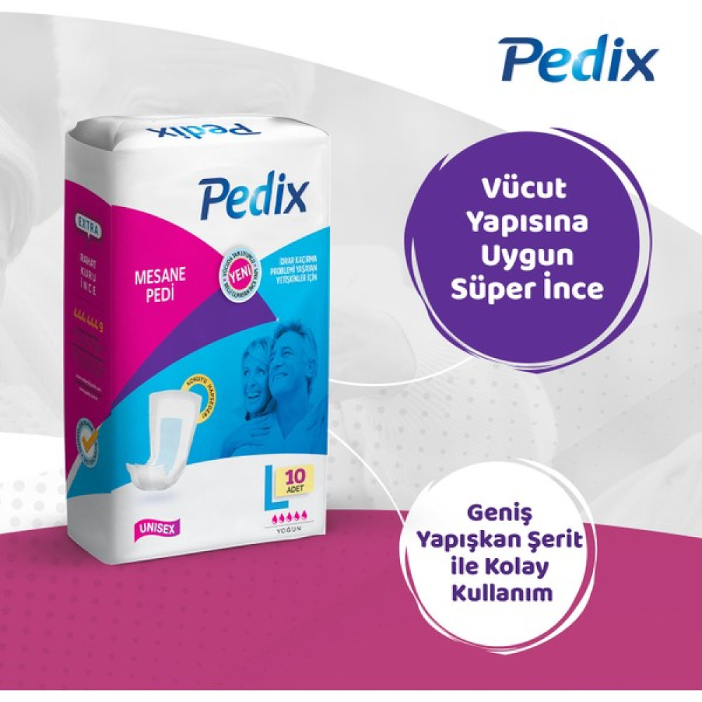 Pedix Mesane Pedi Büyük Boy Large 10'lu - L Hasta Bezleri ve Temizliği Fiyatı